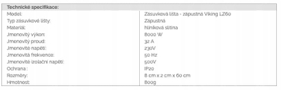 Продолжен приклучок Viking LZ60G, со механизам за извлекување, повеќекратен, сив