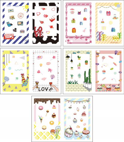 Sticker korniza LoveInstant për foto 2x3", set 10 copë, me ngjyra të ndryshme