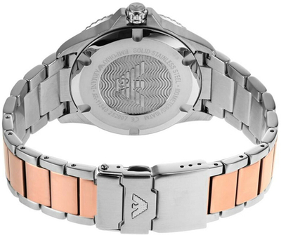 Orë për meshkuj Emporio Armani, e artë/argjendtë