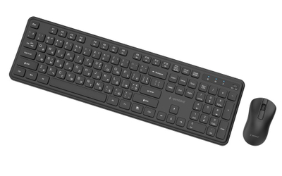 Set tastiere dhe mausi Gembird Slim Pro Business, wireless, layout rus (RU), i zi