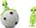 Lodër Tobë Stretchy Alien Asteroid, set me 3 copë, antistres, jeshile