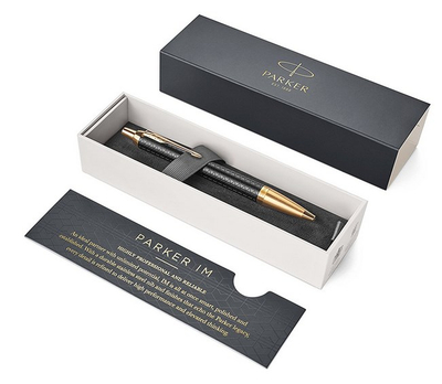 Stilolaps me rrotullim Parker IM Premium, majë ballpoint, trup metalik, i zi