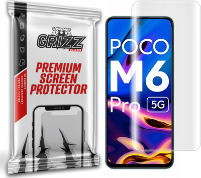 Folie mbrojtëse GrizzGlass Hydrogel Film për Xiaomi POCO M6 Pro, transparente