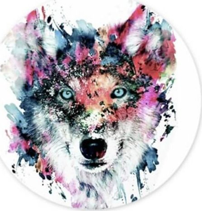 Mbajtës telefoni PopSockets Pop, gjenerata 2, dizajn Wolf, shumëngjyrësh