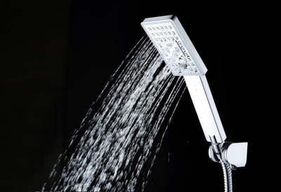 Рачен туш Jimjim R Hand Shower, квадратна форма, хромиран финиш, сребрена