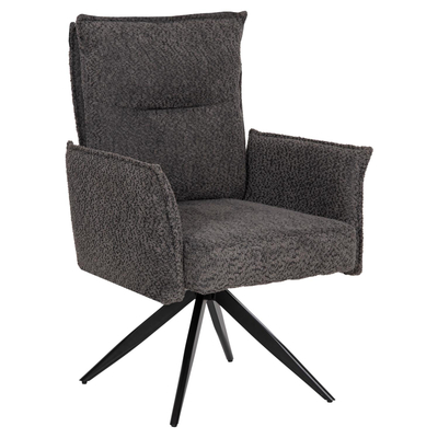 Kolltuk ngrënieje Zorin 64x66x94,5Hcm (HM9846.03), gri/ zezë