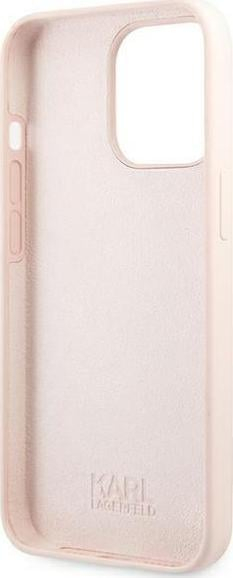 Kapak telefoni Karl Lagerfeld KLHMP13LSSKCI për iPhone 13 / 13 Pro 6.1", silikon, MagSafe, rozë e çelët