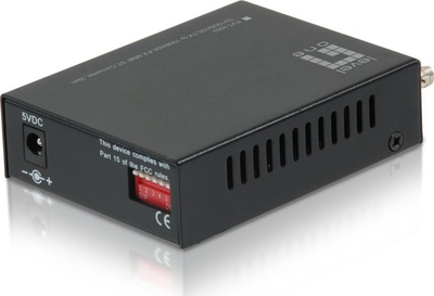 Konvertues fibër optike LevelOne FVT-202, RJ45 100Base-TX në ST 100Base-FX, 2km, i zi