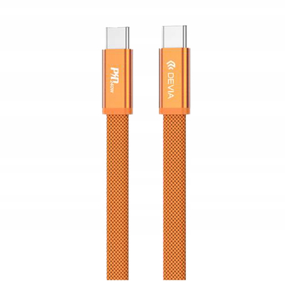 Kabllo karikimi Devia Ultra3 USB C në USB C, PD 240W, 1.5m, portokalli