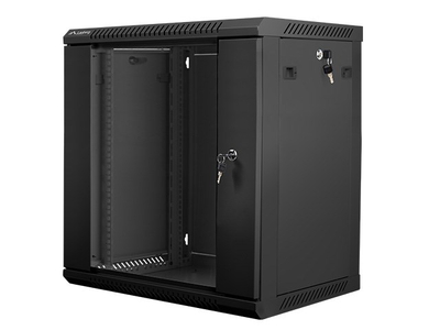 Kabinet muror Lanberg WF01-6412-10B, 19", 12U, i zi