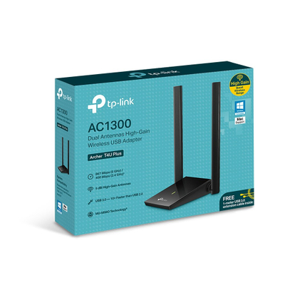 Адаптер Wi-Fi USB TP-Link Archer T4U Plus, AC1300, црн