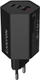 Полнач за ѕид CANYON HEXAGON 65 GaN, 65W, 2x USB C 1x USB A, ЕУ, црн