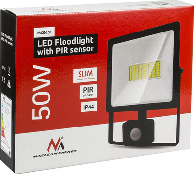 Projektor me sensor lëvizjeje Maclean, 50W, 4000lm, i bardhë