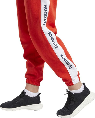 Pantallona dres për femra Reebok Te Linear Logo FL PW FT0905, bel i lartë, pambuk poliester, e kuqe