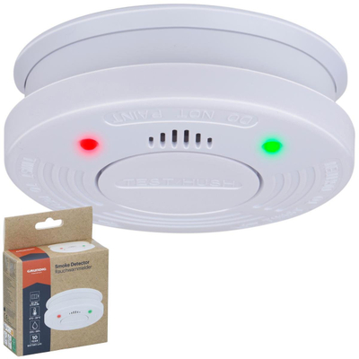 Detektor monoksidi karboni Grundig LED, bateri 10 vjet, i bardhë