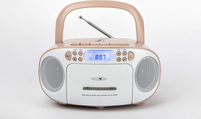 Radio CD player Reflexion RCD 150, me kasetofon, AUX, bardh me rozë