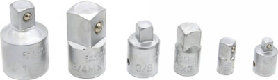 Set adapterësh reduktues çeliku krom vanadium, 6 pjesë, 1/4"-3/4"
