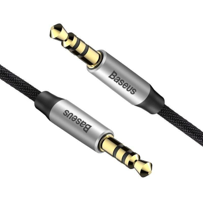 Kabllo audio Baseus Yiven M30, Jack 3.5mm në Jack 3.5mm, 1m, i zi