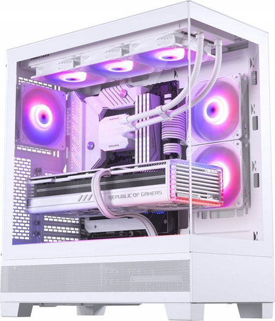 Kuti kompjuteri Phanteks XT View, mid tower, xham i temperuar, 3 ventilatorë RGB, e bardhë