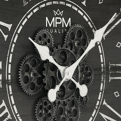 Orë muri MPM Quality Vintage Timekeeper E01.4326.90, e zezë