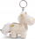 Varëse çelsash pelushi Nici Unicorn Shooting Star, 10cm, krem me të artë