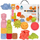 Set lodër senzoriale Tullo Montessori 614, 14 copë, blloqe dhe makina, shumëngjyrëshe