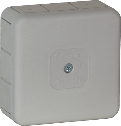 Kuti lidhëse PRO VP31, IP55 400V, 85x85x37mm, gri
