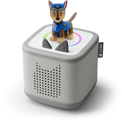 Kuti audio për kalamoj Tonies Toniebox 2 Paw Patrol Chase, me Bluetooth, USB‑C, gri