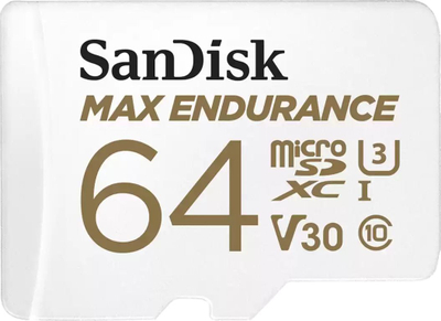 Kartë memorje SanDisk Max Endurance microSDXC, 64GB, Class 10 UHS I U3 V30