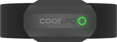 Senzor rrahjesh zemre Coospo H808S B, rrip gjoksi, Bluetooth ANT+, i zi