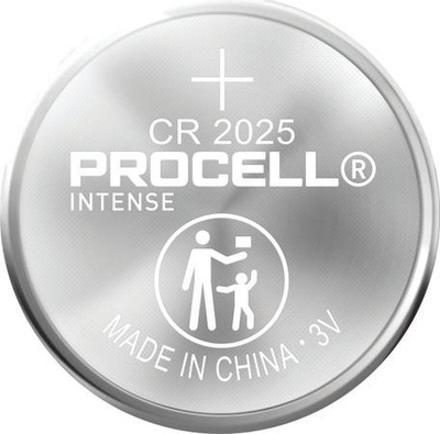 Bateri litium monedhë Procell Intense CR2025, 3V, pako me 5 copë