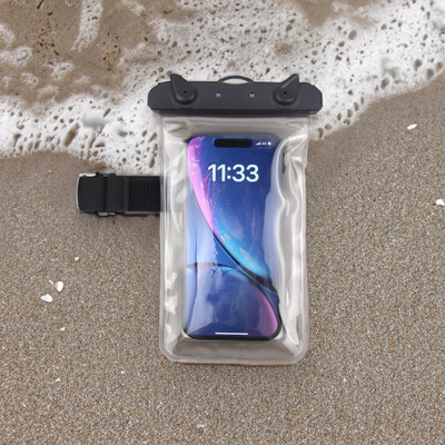 Mbajtëse uji universale për telefon, 5.8\"-6.8\", me rrip krahu, transparente