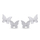 Vathё Brilio Silver Butterflies EA631W