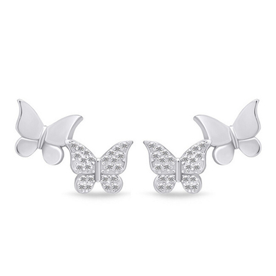Vathё Brilio Silver Butterflies EA631W
