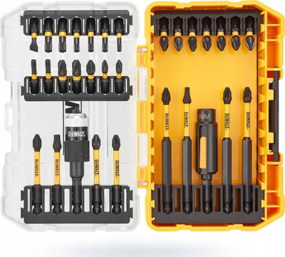Set aksesorësh goditës Dewalt FLEXTORQ 32 copë me gotë termike