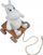 Lodër tërheqëse Barbo Toys Moomin On Wheels Pull Along, për fëmijë të vegjël, shumëngjyrëshe