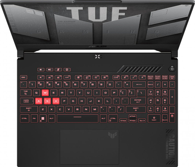 Laptop ASUS TUF Gaming A15, 15.6" 144 Hz, AMD Ryzen 7 7735HS, 16 GB RAM, 512 GB SSD, NVIDIA GeForce RTX 4050, i zi dhe i hirtë