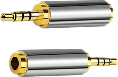 Adapter audio Mozos MA3525, 3.5mm femër në 2.5mm mashkull, i zi