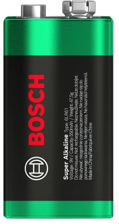 Bateri BOSCH Super Alkaline 6LR61SA1B/00, 9V, 1 copë