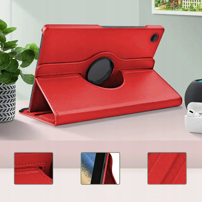 Mbulesë 360 për tablet Samsung Galaxy Tab A9 Plus 11, që rrotullohet, me qëndrim, e kuqe