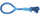 Lodër për qen Dingo Rope Denta Fresh, 41 cm, litar pambuku me gomë, blu