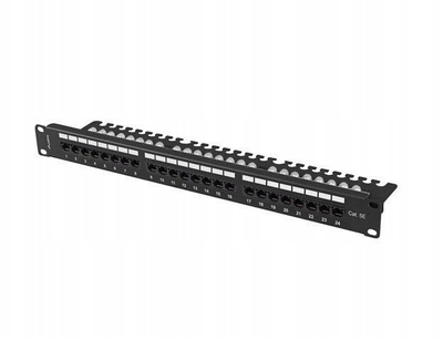 Patch panel Lanberg PP5-24, 24 porta, Cat.5e UTP, 19", me organizues kabllosh, i zi