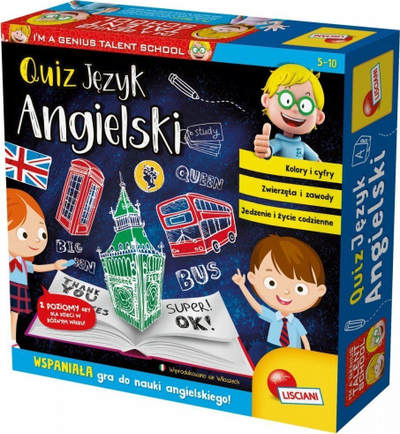 Loja edukative Lisciani I’m a Genius Quiz, anglisht, 5+