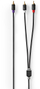 Kabllo subwoofer Nedis, RCA 2x mashkull në 1x mashkull, 3 m, anthracite