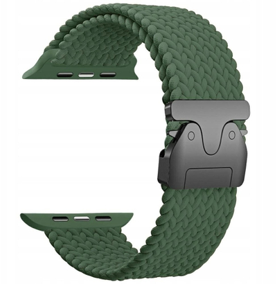 Rrip dore Beline Woven Nylon Parachute për Apple Watch 38/40/41mm, najlon, jeshile olive