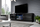Komodë TV Bed Meble QIU 200, 42x57x200cm, MDF, e zezë