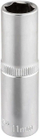 Nasadë e thellë Rockforce 3/8", 11mm, 6‑këndëshe, argjendtë