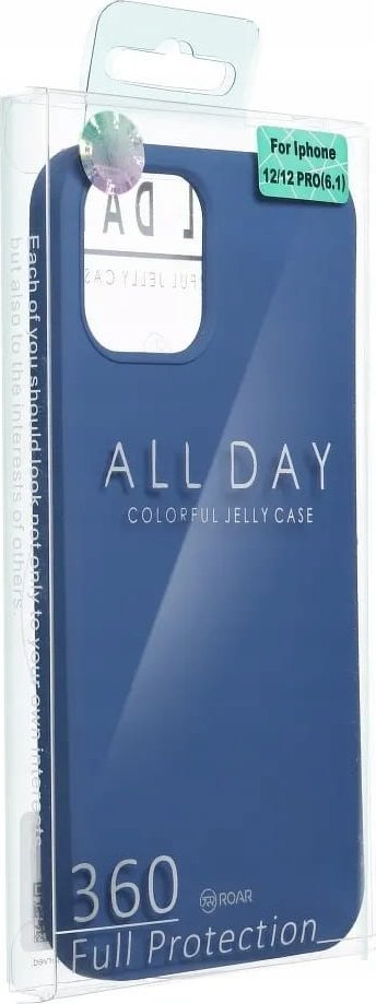 Mbrojtëse telefoni Roar Futera Colorful Jelly për iPhone 13 Pro, silikon TPU, ngjyrë navy blue