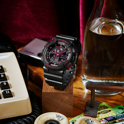 Orë për meshkuj Casio, e zezë