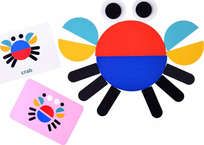 Puzzle druri Montessori ZA4377, tangram edukativ, shumëngjyrësh